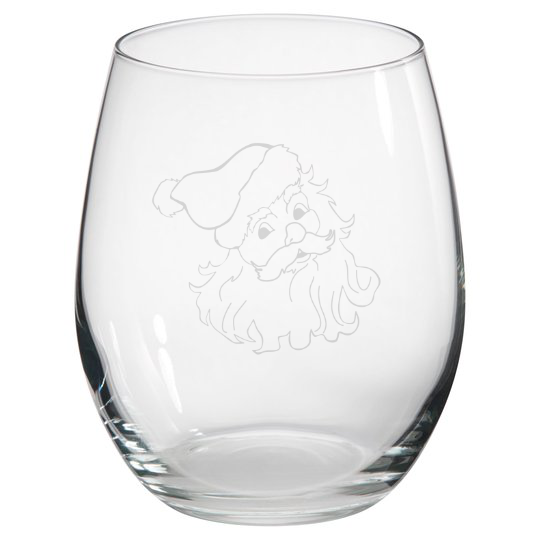Santa Christmas Gin Glass