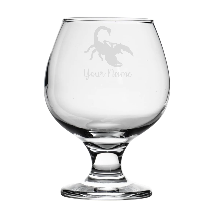 Personalised Scorpion Brandy Snifter Glass