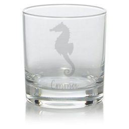 Personalised Seahorse Whisky Glass