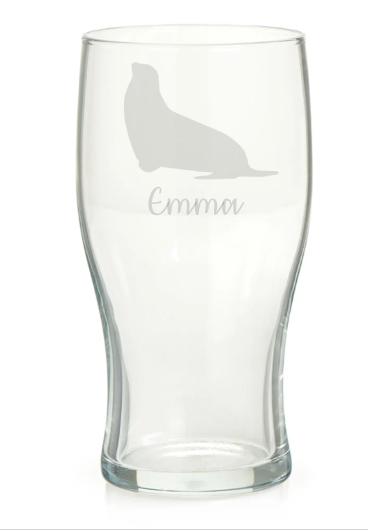 Personalised Seal Pint Glass