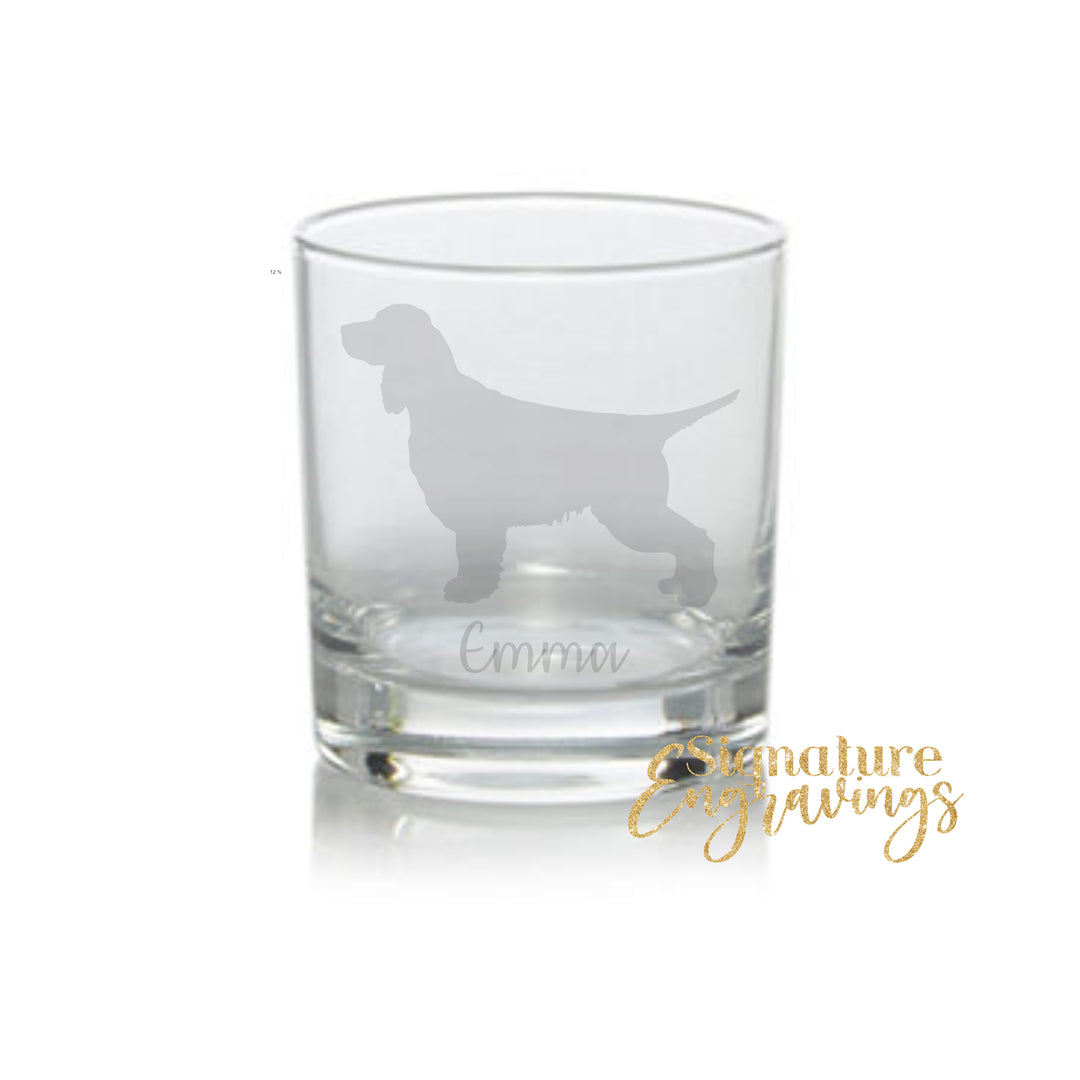 Personalised Springer Spaniel Whisky Glass