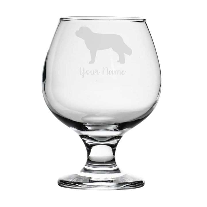 Personalised Saint Bernard Brandy Snifter Glass