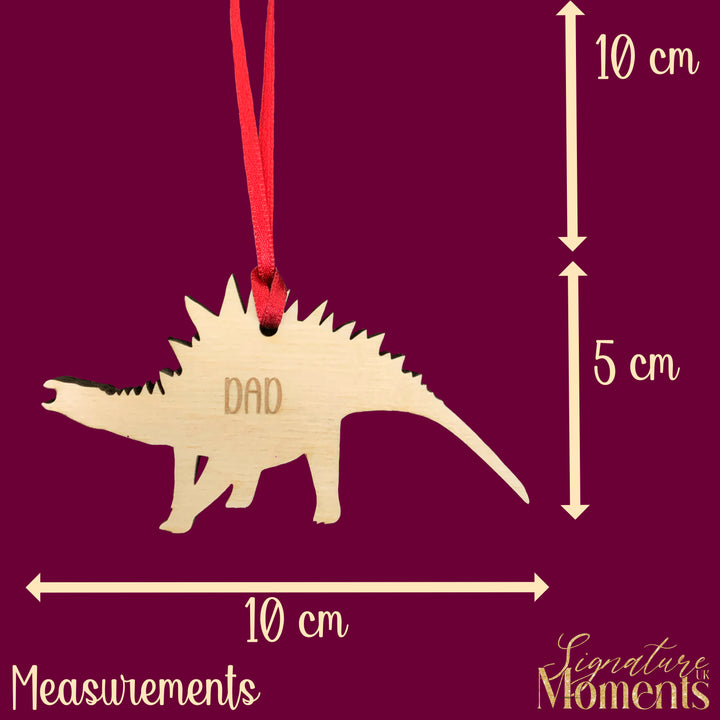 Personalised Stegosaurus Dinosaur Hanging Decoration