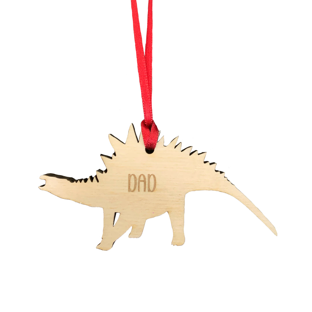 Personalised Stegosaurus Dinosaur Hanging Decoration