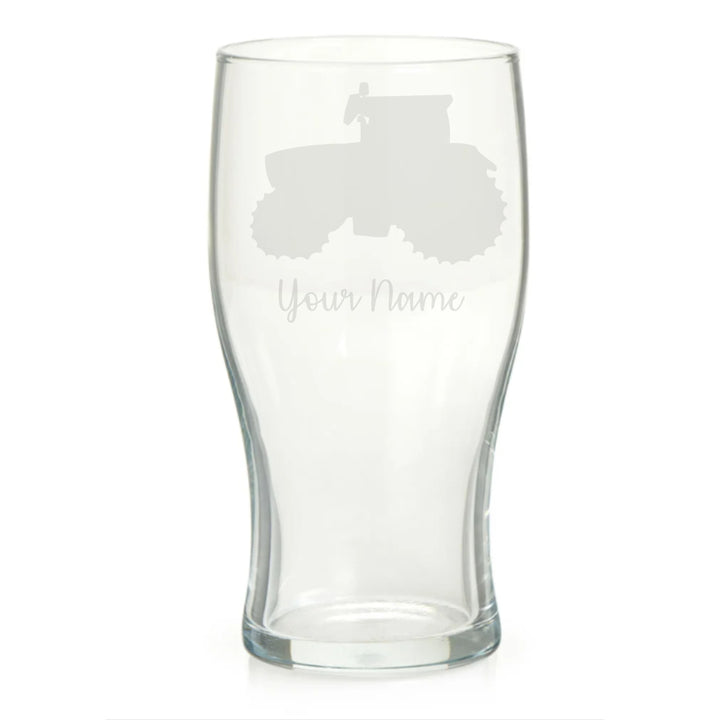 Personalised Tractor Pint Glass