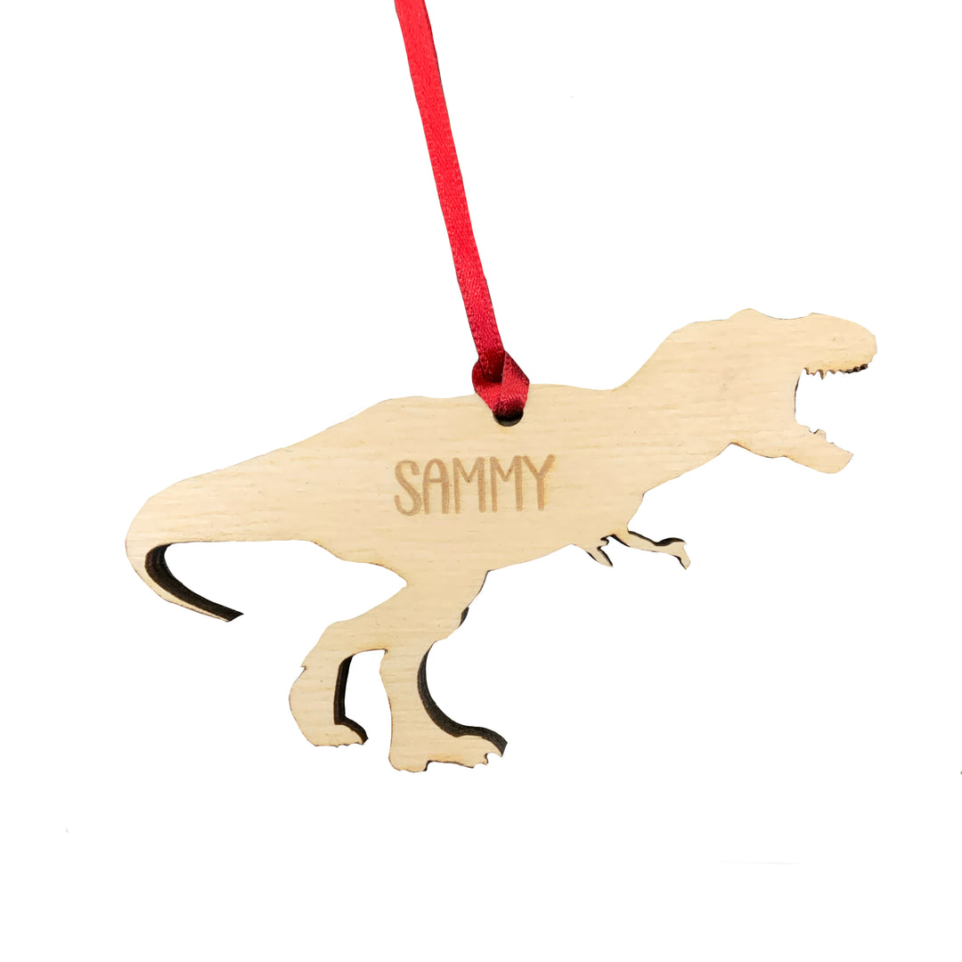 Personalised T-Rex Dinosaur Hanging Decoration