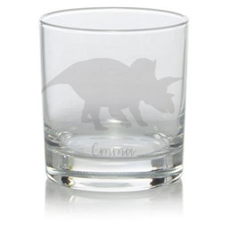 Personalised Triceratops Dinosaur Whisky Glass