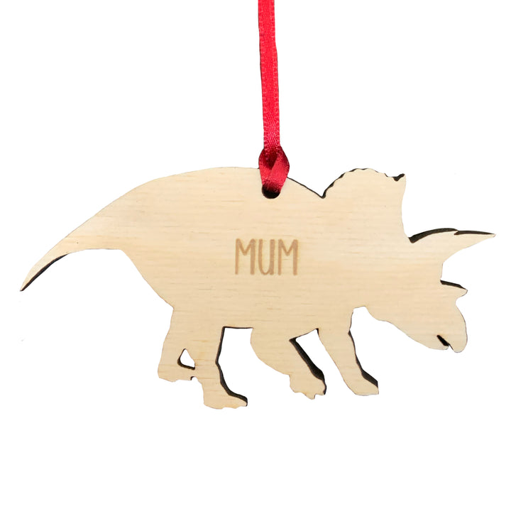 Personalised Triceratops Dinosaur Hanging Decoration