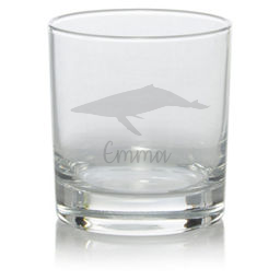 Personalised Whale Whisky Glass