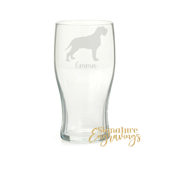 Personalised Wirehaired Pointing Griffon Pint Glass