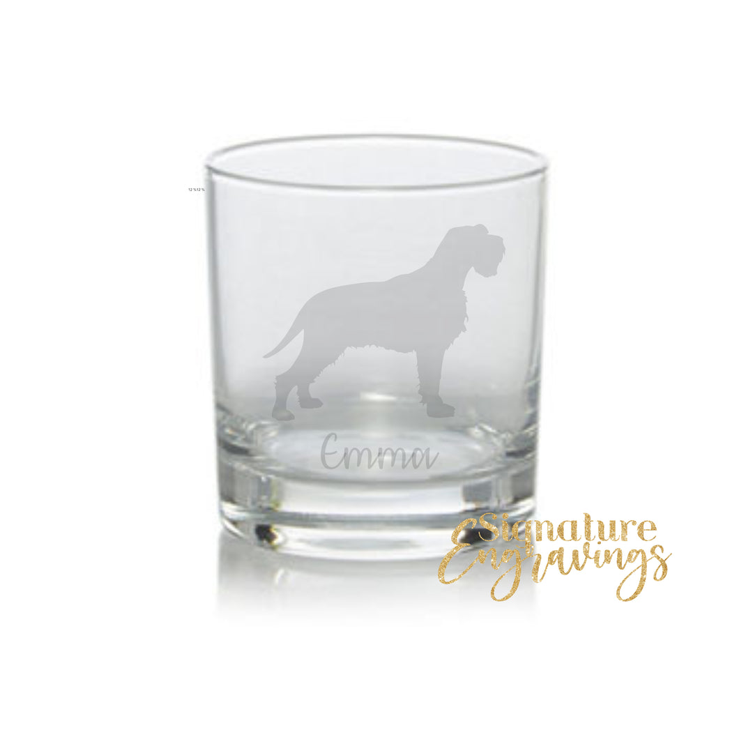 Personalised Wirehaired Pointing Griffon Whisky Glass