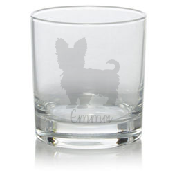 Personalised Yorkie Whisky Glass